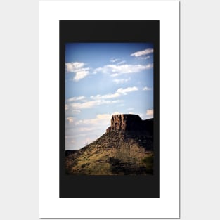 Butte with Blue Sky Posters and Art